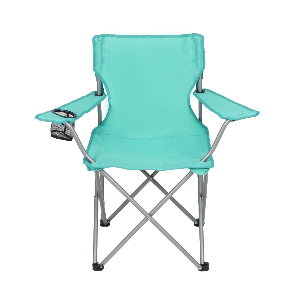 Outdoor Furniture Green - 컵홀더가 있는 접이식 쿼드 캠핑 의자,