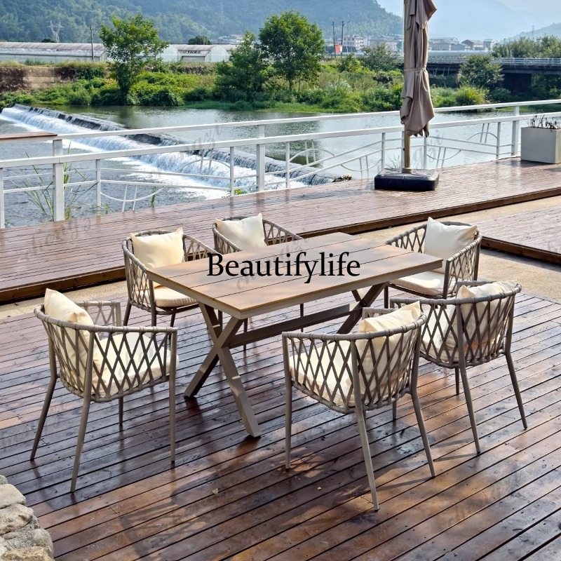 Outdoor Furniture Italian - 방수 레트로 정원 가구 세트 현대