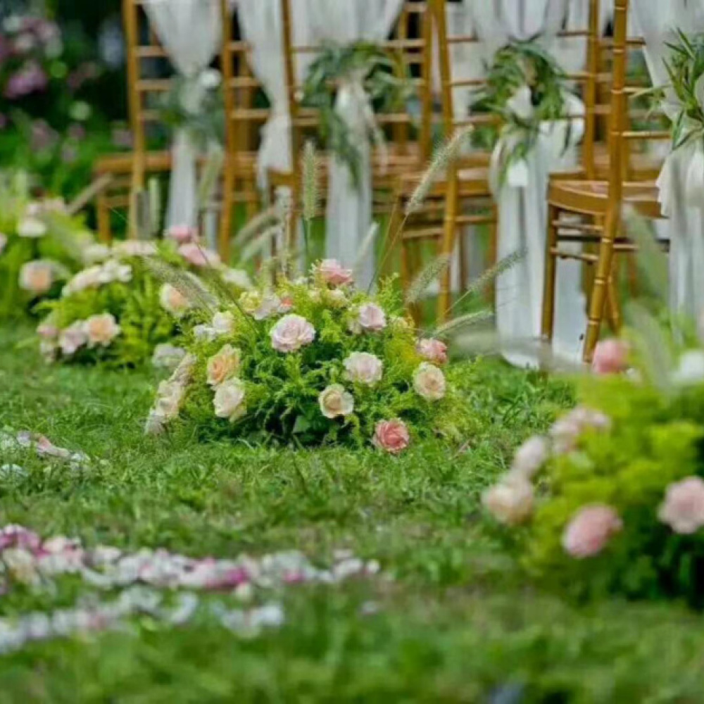Outdoor Furniture Rental For Party - 우아한 골드 대나무 의자 알루미늄 합금