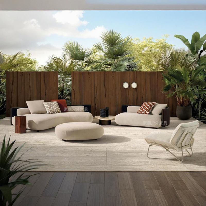 Outdoor Furniture Italian - 이탈리아 스타일의 가벼운 럭셔리 야외 위커