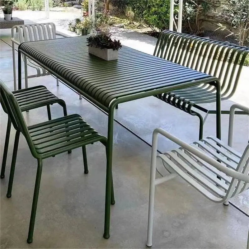 단철 모던 심플 발코니 야외 테이블 및 의자 마당 야외 - Outdoor Furniture Green 리뷰 및 가격