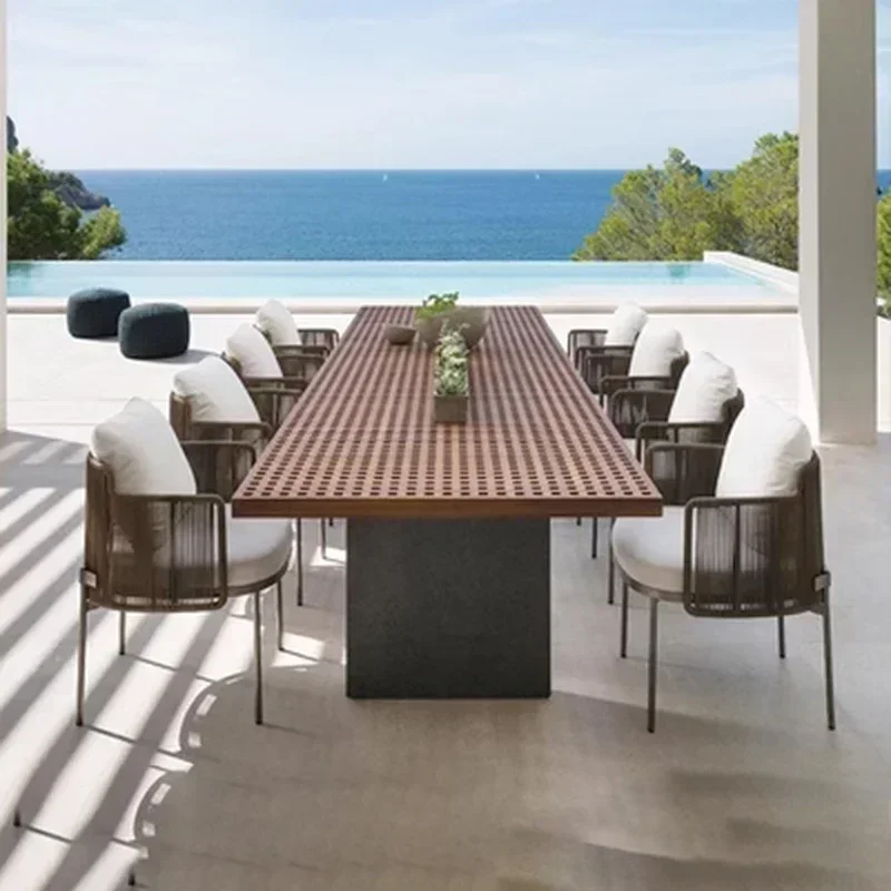 방수 목재 정원 가구 세트 라탄 쿠션 이동식 이탈리아  - Outdoor Furniture Italian 리뷰 및 가격