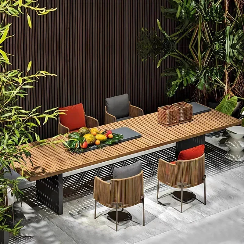 방수 목재 정원 가구 세트 라탄 쿠션 이동식 이탈리아  - Outdoor Furniture Italian 리뷰 및 가격