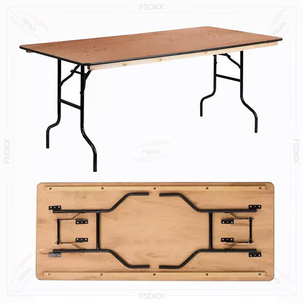 내구성 있는 직사각형 접이식 원목 식탁 (웨딩 파티,  - Outdoor Furniture Rental For Party 리뷰 및 가격