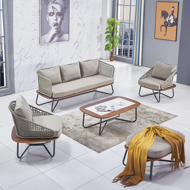저렴한 야외 로프 가구 정원 소파 세트 라탄 모듈식 야 - Outdoor Furniture Cheap 리뷰 및 가격