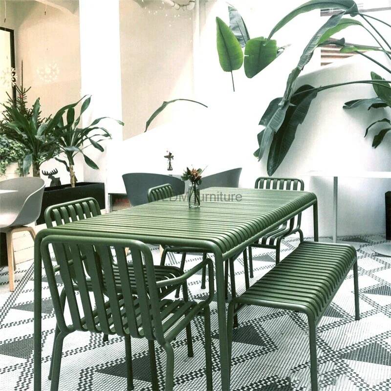 현대적인 미니멀리스트 레저 안뜰 야외 테이블 및 의자  - Outdoor Furniture Green 리뷰 및 가격