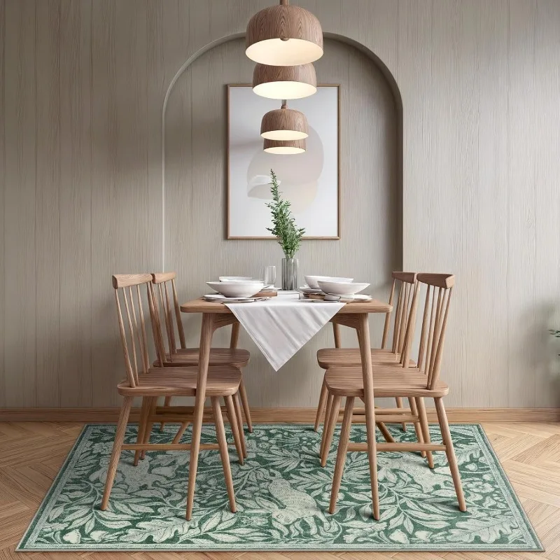 거실 카펫 다이닝 룸을위한 부드러운 빨 수있는 러그 빈 - Outdoor Furniture Green 리뷰 및 가격