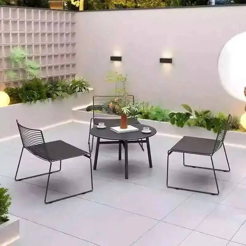 심플 카페 발코니 레저 철제 안뜰 정원 야외 밀크티 가 - Outdoor Furniture Shop 리뷰 및 가격