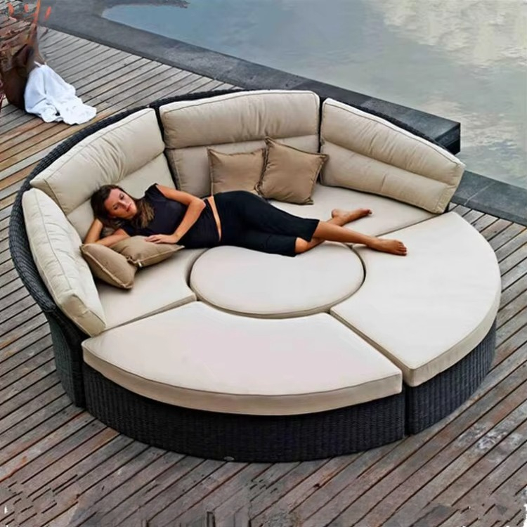 럭셔리 정원 야외 가구 원형 위커 데이베드 대형 파티오 - Outdoor Furniture Luxury 리뷰 및 가격