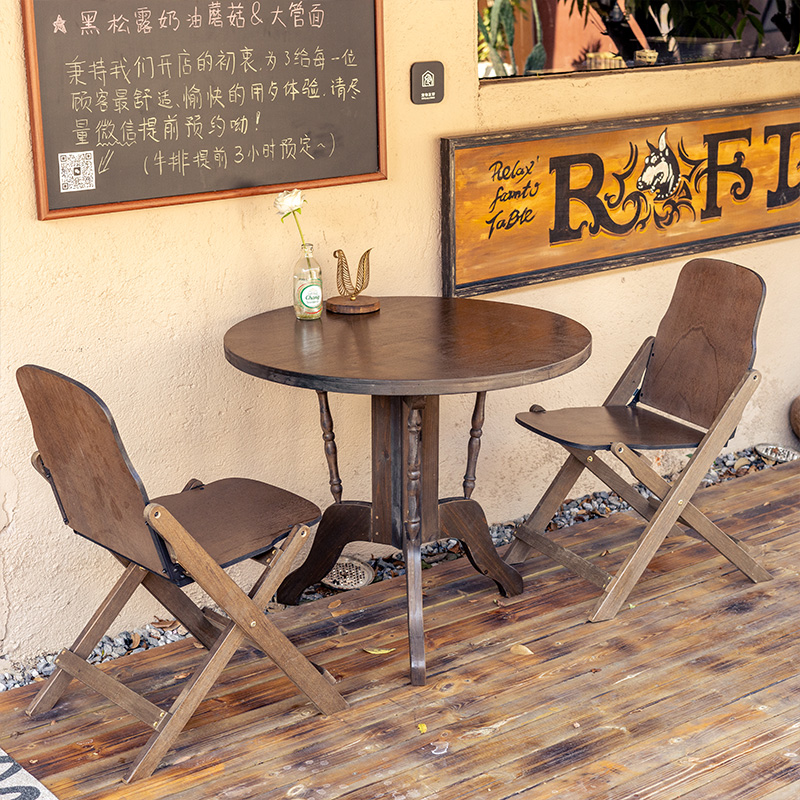레트로 식탁 원형 테이블 및 의자 야외 테이블 커피숍  - Outdoor Furniture Shop 리뷰 및 가격