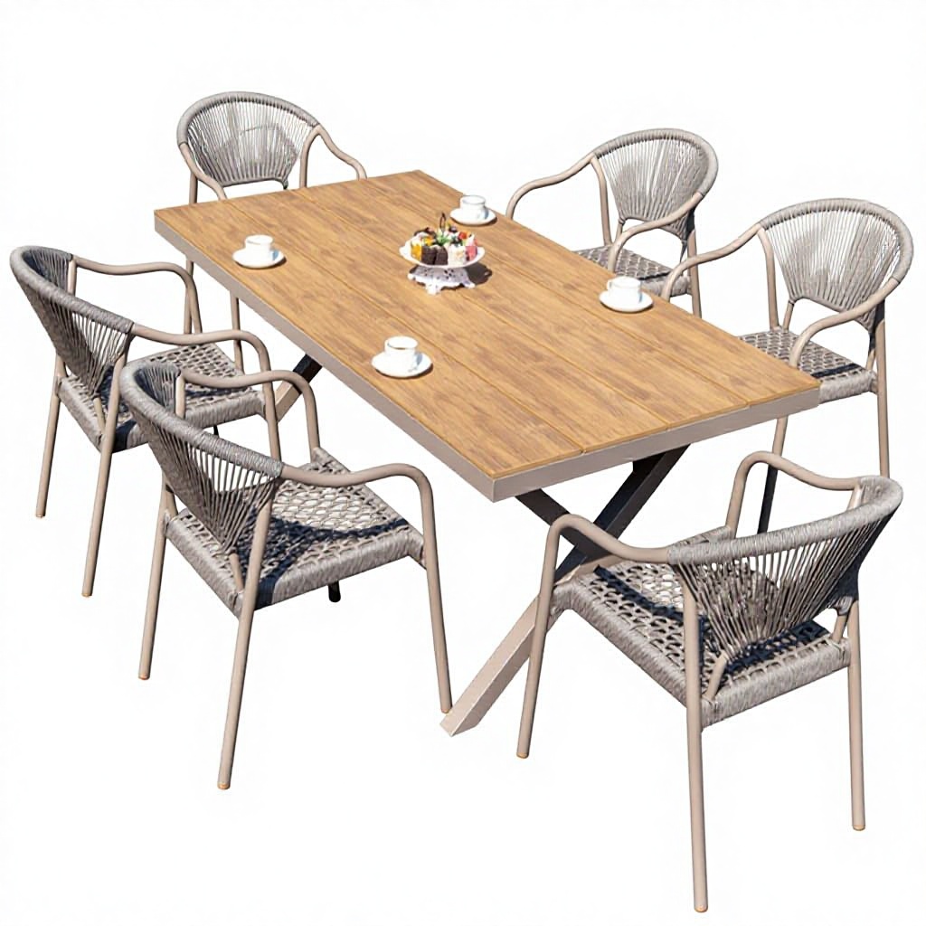 # PE 위커 라탄 야외 가구 세트 파티오 식탁 및 의 - Outdoor Furniture Shop 리뷰 및 가격